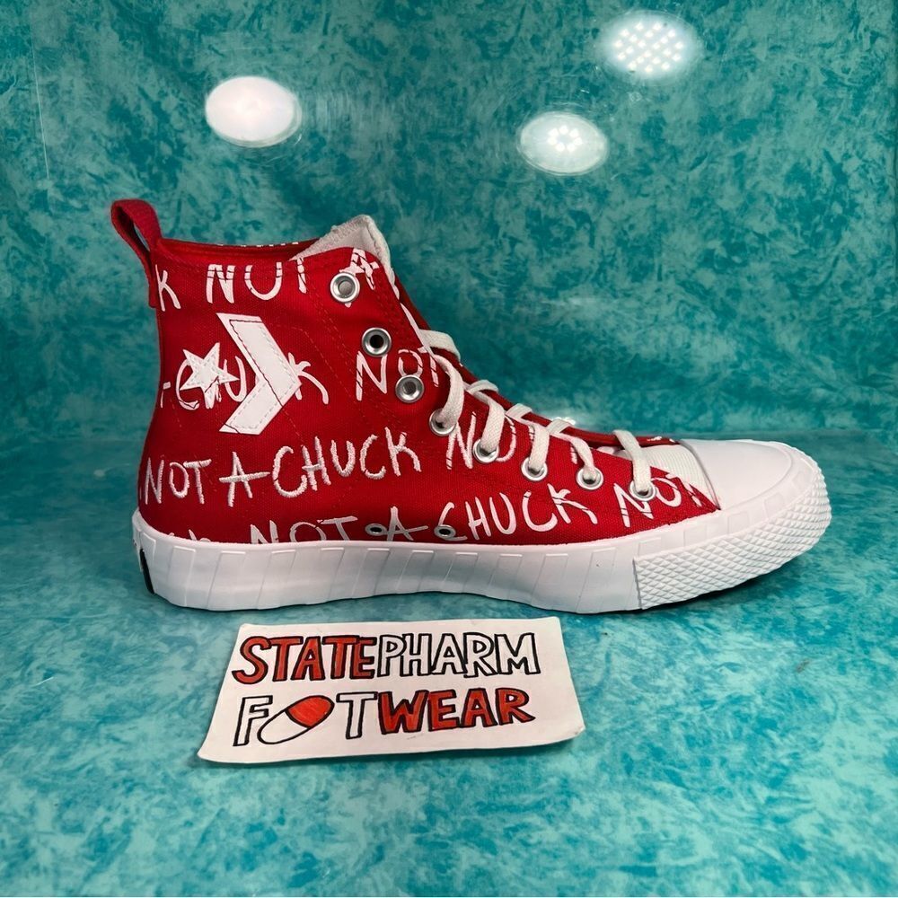 Converse UNT1TL3D Not A Chuck Red White Men’s High Top Shoes Sneakers Size 9 - Picture 3 of 5